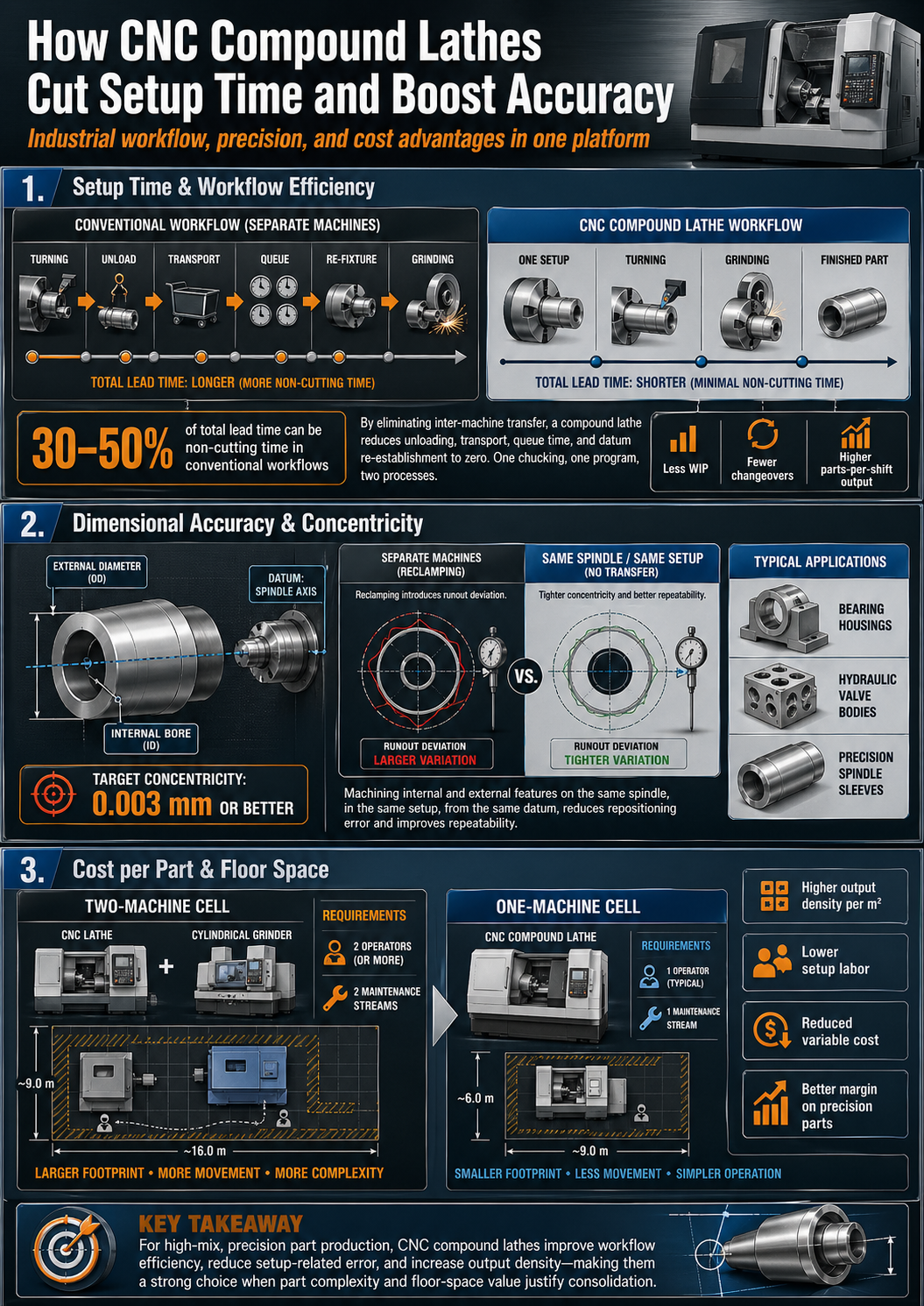 How CNC Compound Lathes Combine Turning and Grinding to Cut Setup Time and Boost Accuracy How CNC Compound Lathes Combine Turning and Grinding to Cut Setup Time and Boost Accuracy